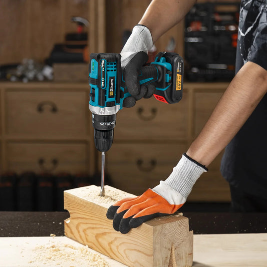 ALL IN ONE 25+3 Torque Impact Drill Electric Screwdriver Cordless Electric Hammer Drill Driver 2 Gear Speed Lithium-Ion Battery Power Tools