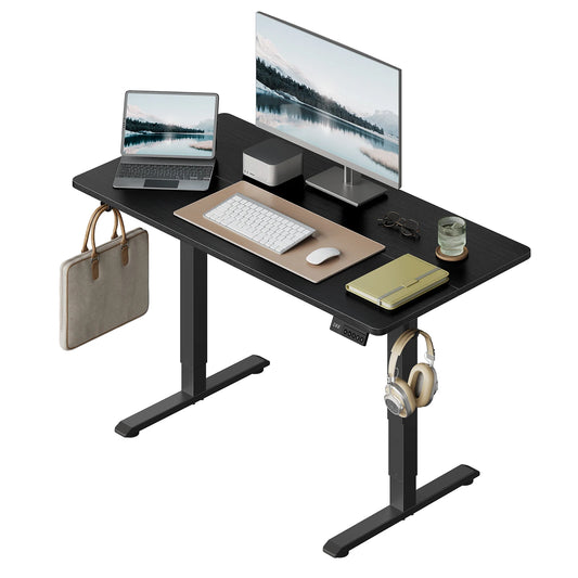 WOLTU Height-Adjustable Computer Desk Electric Gaming Table with 3 Memory Heights Collision Protection for Home Office Study