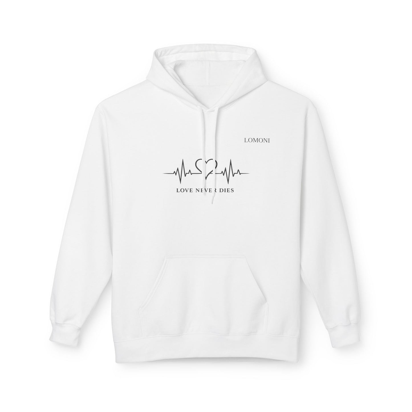 Love Never Dies Hoodie — Heartbeat Design