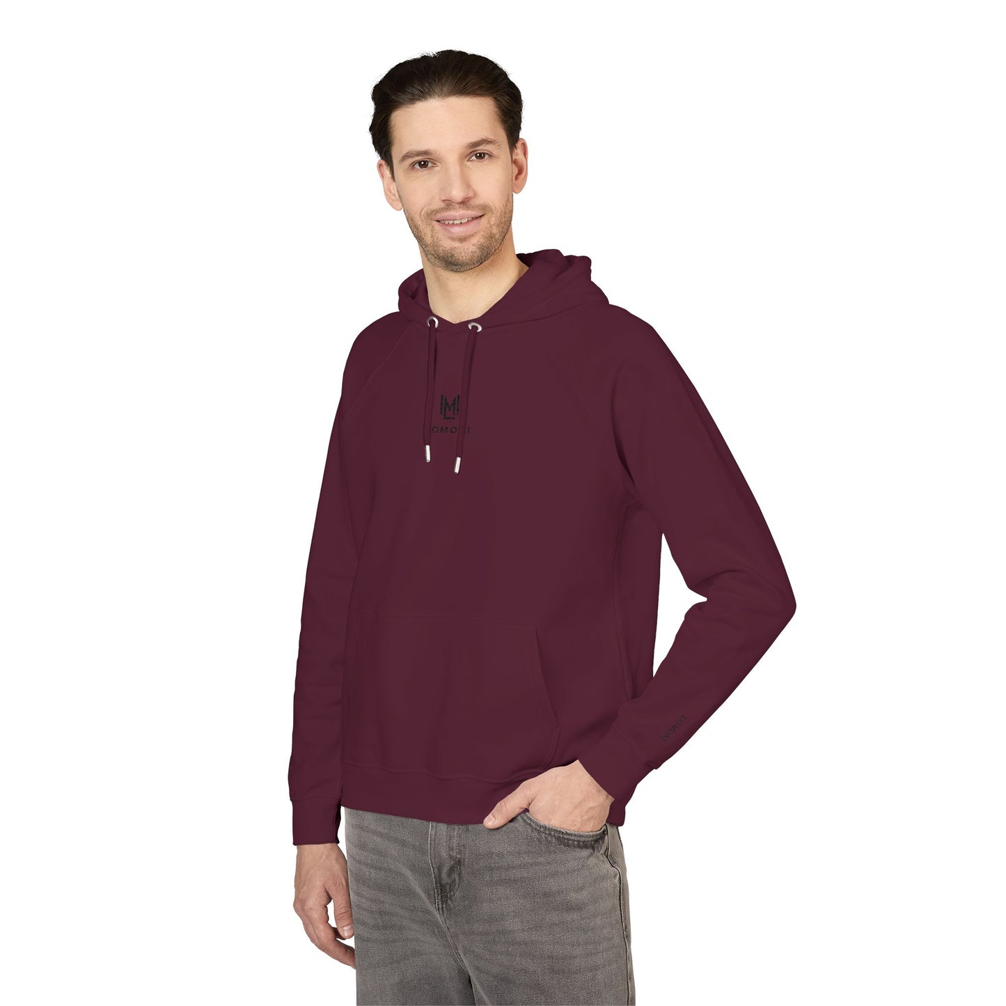 Minimalist Embroidered Eco Hoodie – Small Chest Logo