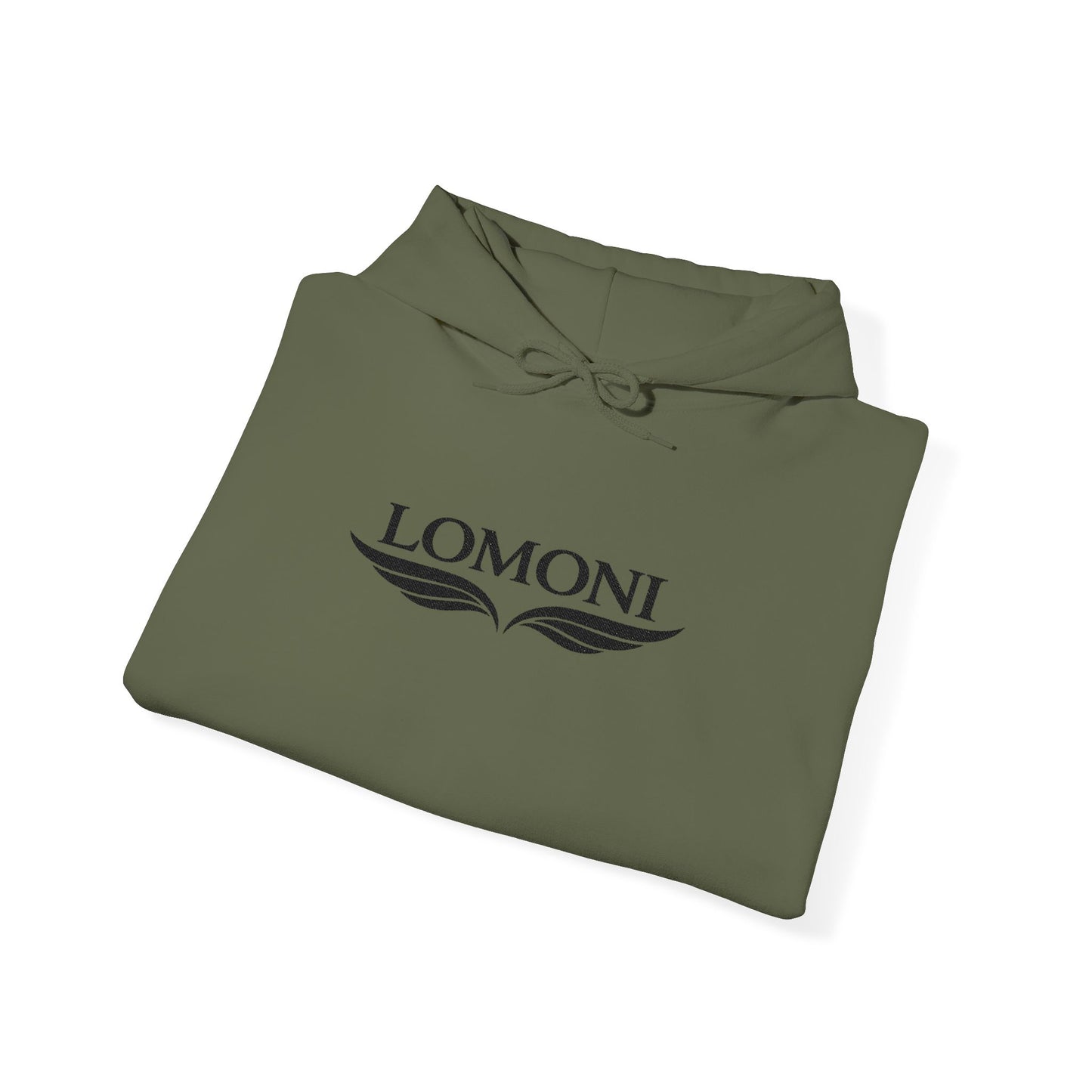 Lomoni Wings Hoodie — Minimal Aviator Logo Pullover