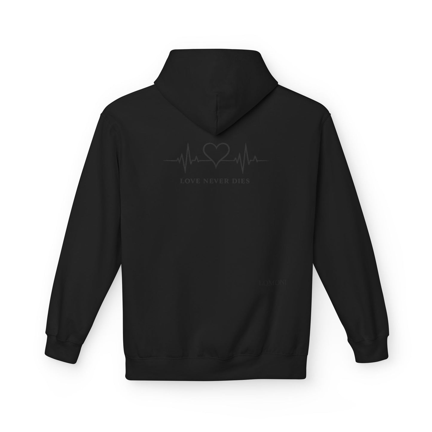 Love Never Dies Hoodie — Heartbeat Design