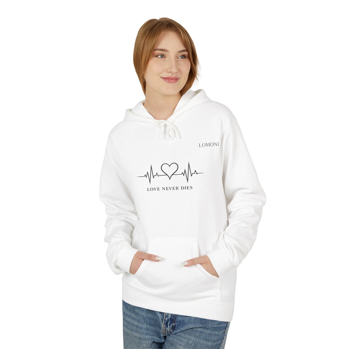 Love Never Dies Hoodie — Heartbeat Design
