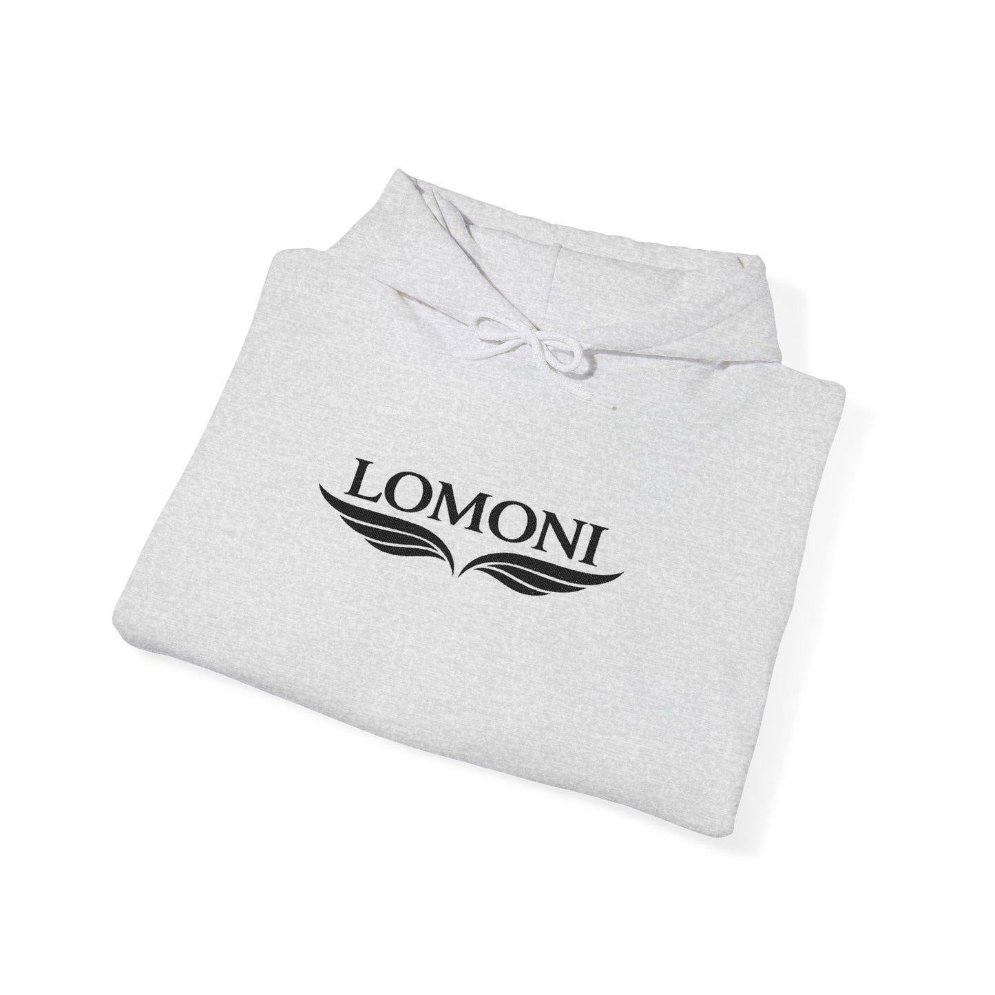 Lomoni Wings Hoodie — Minimal Aviator Logo Pullover