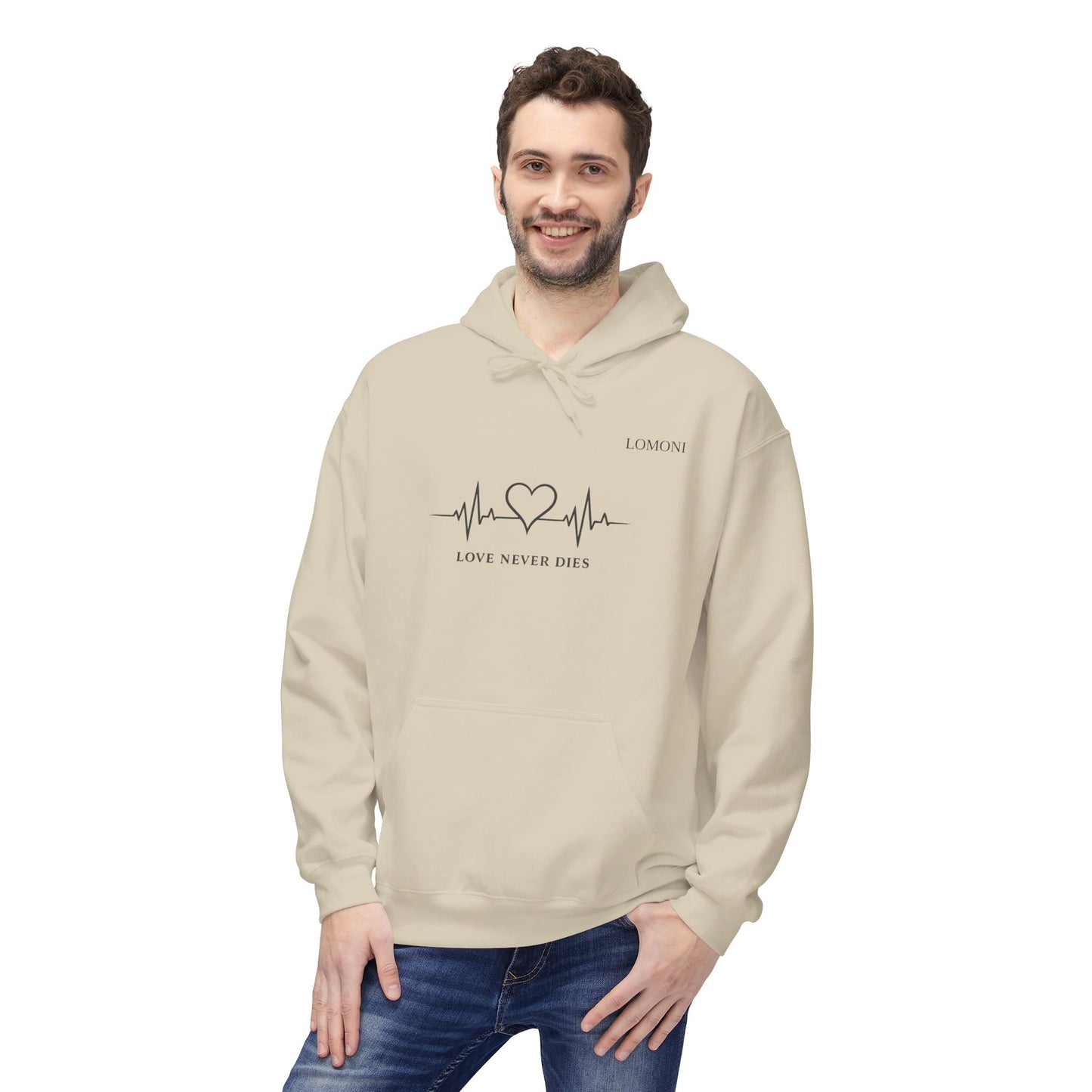 Love Never Dies Hoodie — Heartbeat Design