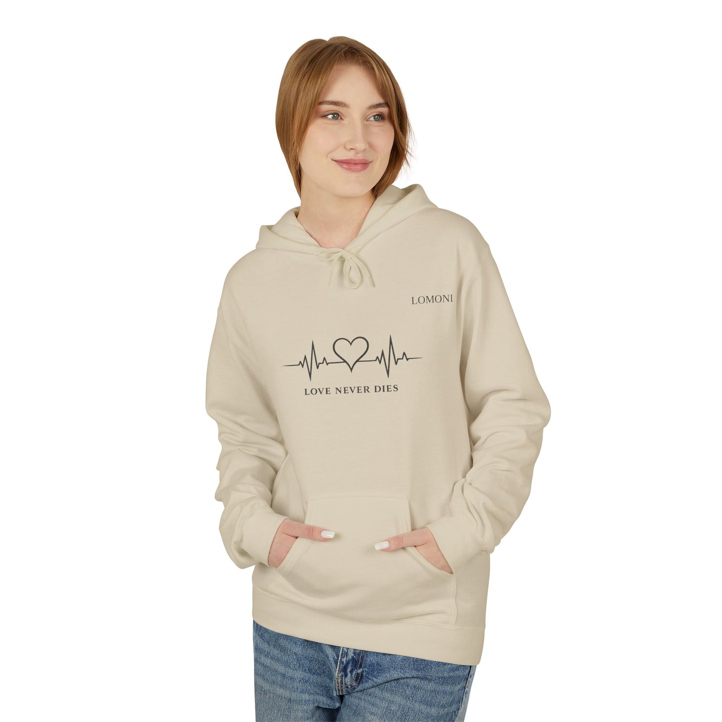 Love Never Dies Hoodie — Heartbeat Design