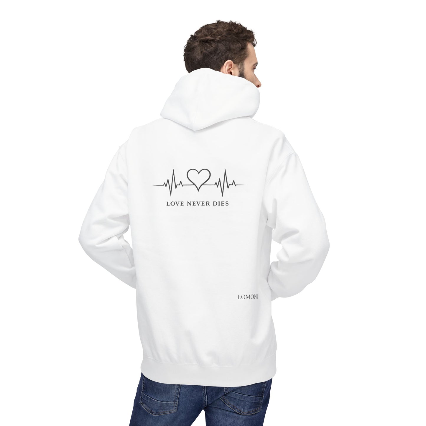 Love Never Dies Hoodie — Heartbeat Design