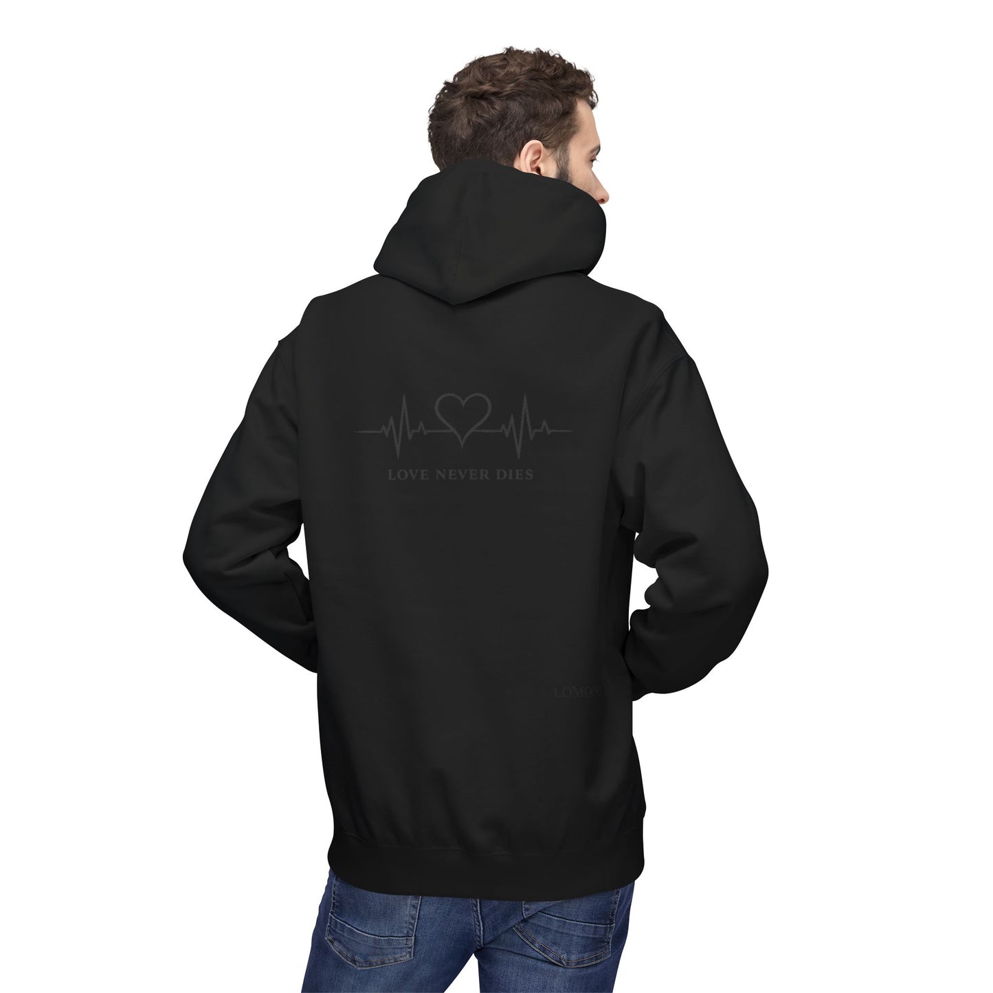 Love Never Dies Hoodie — Heartbeat Design