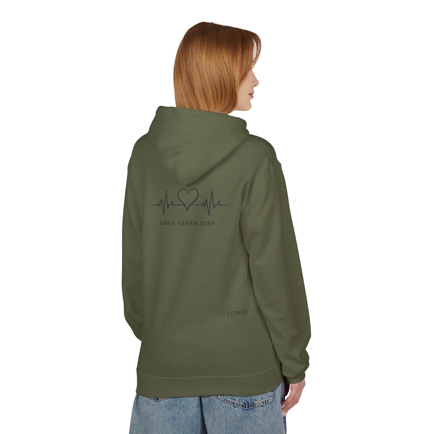 Love Never Dies Hoodie — Heartbeat Design