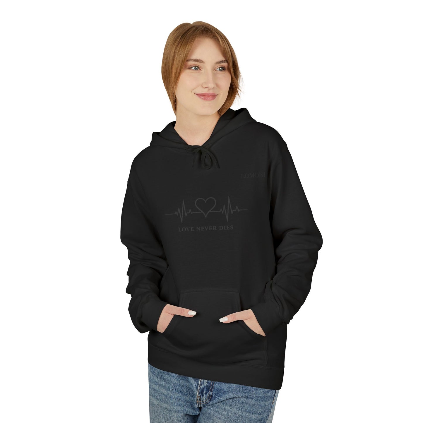 Love Never Dies Hoodie — Heartbeat Design