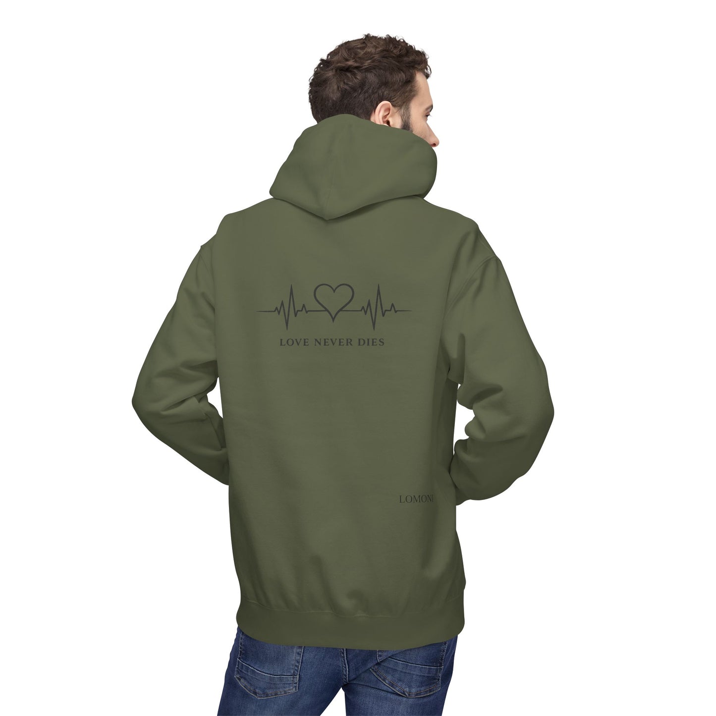 Love Never Dies Hoodie — Heartbeat Design