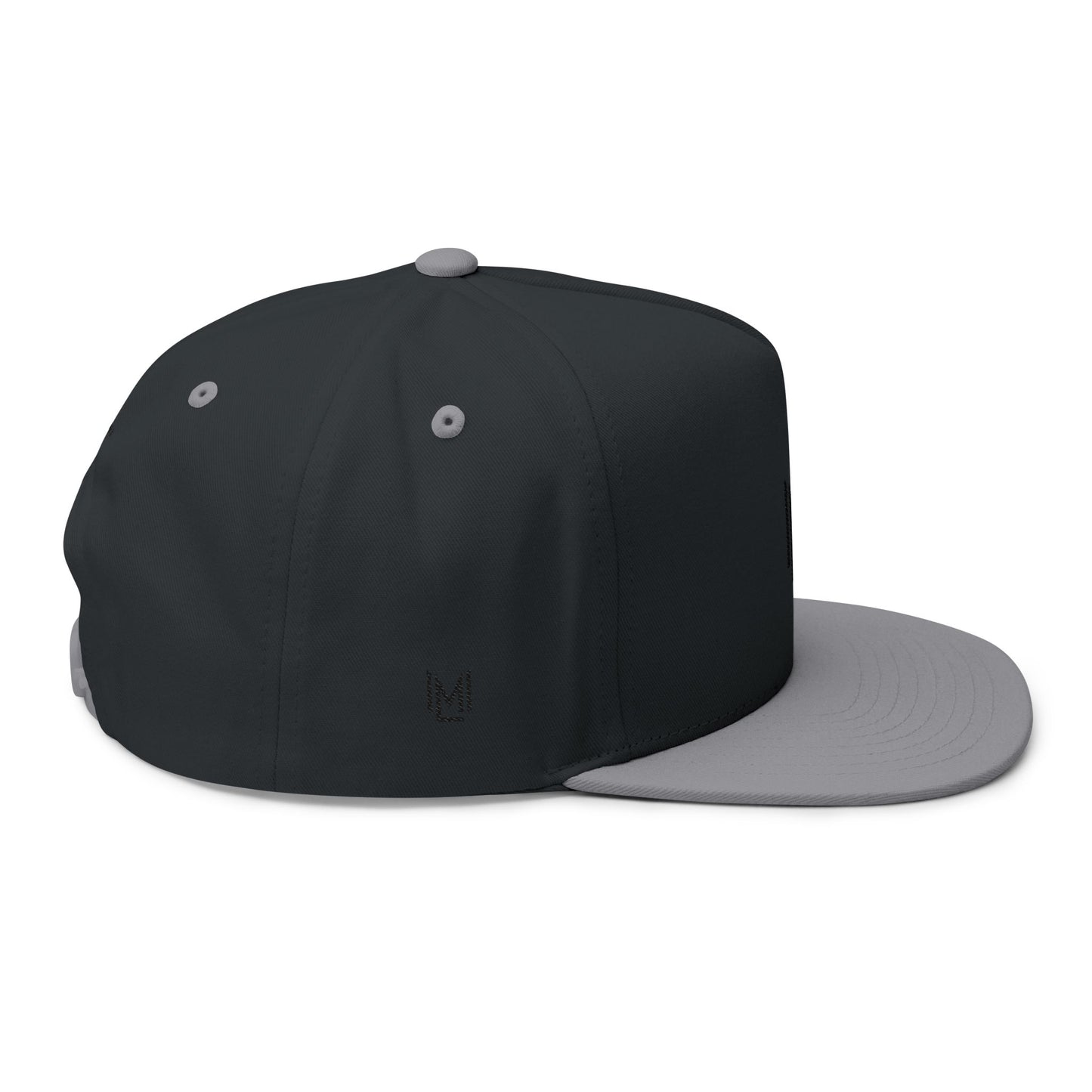 Minimal ML monogram Flat Bill Cap | embroidered logo snapback