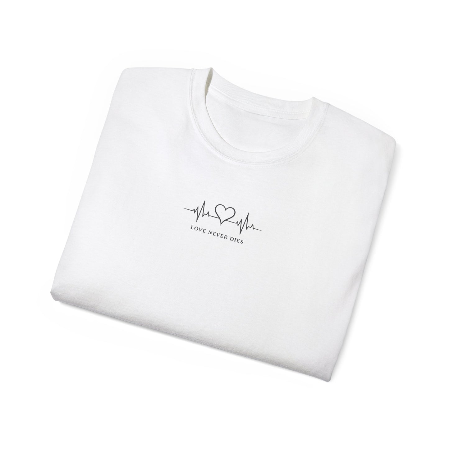 Heartbeat EKG Tee — 'Love & Music' Minimal Graphic T-Shirt