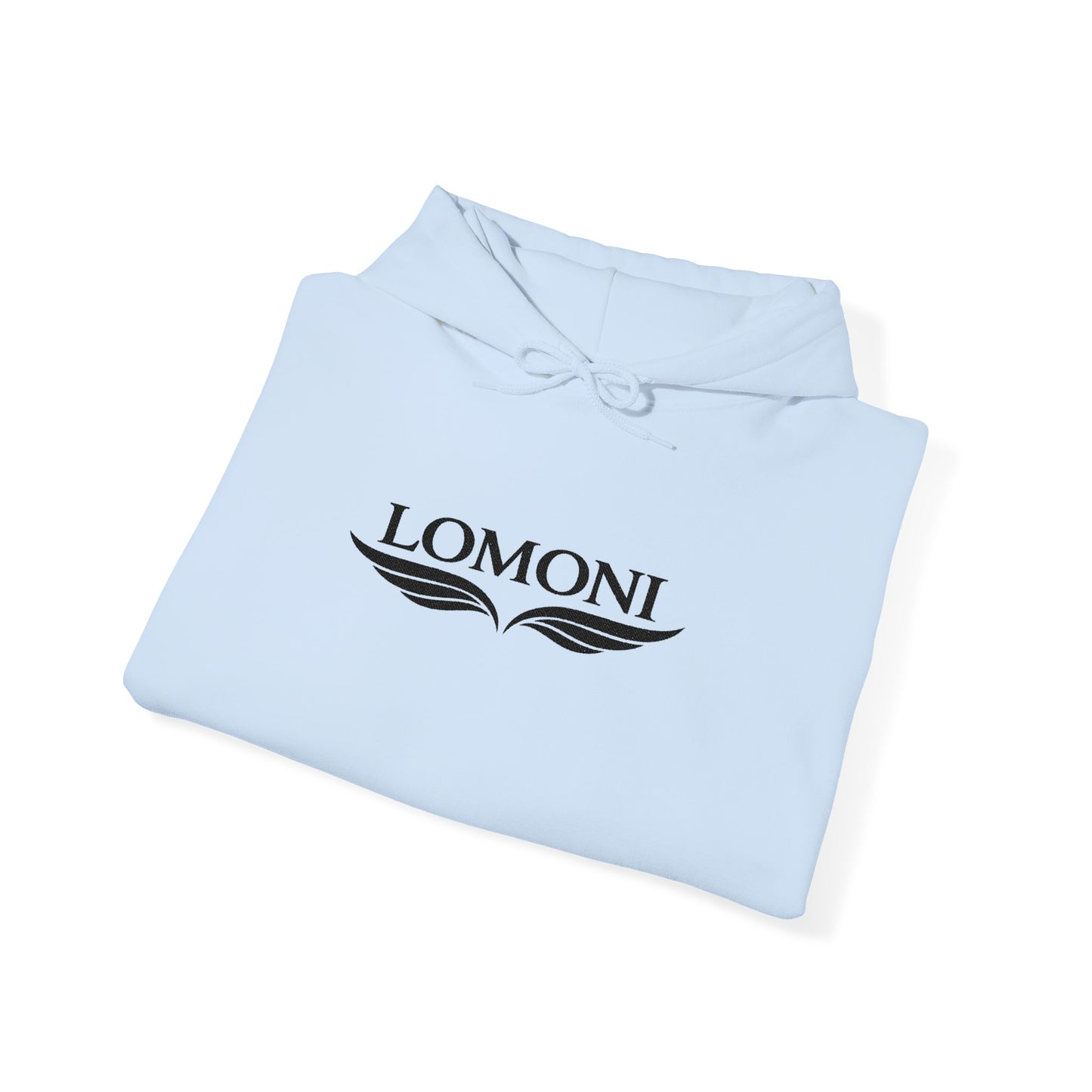 Lomoni Wings Hoodie — Minimal Aviator Logo Pullover