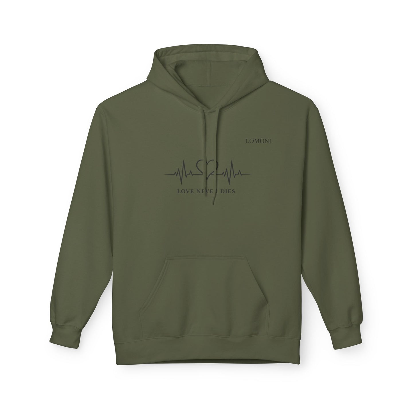 Love Never Dies Hoodie — Heartbeat Design
