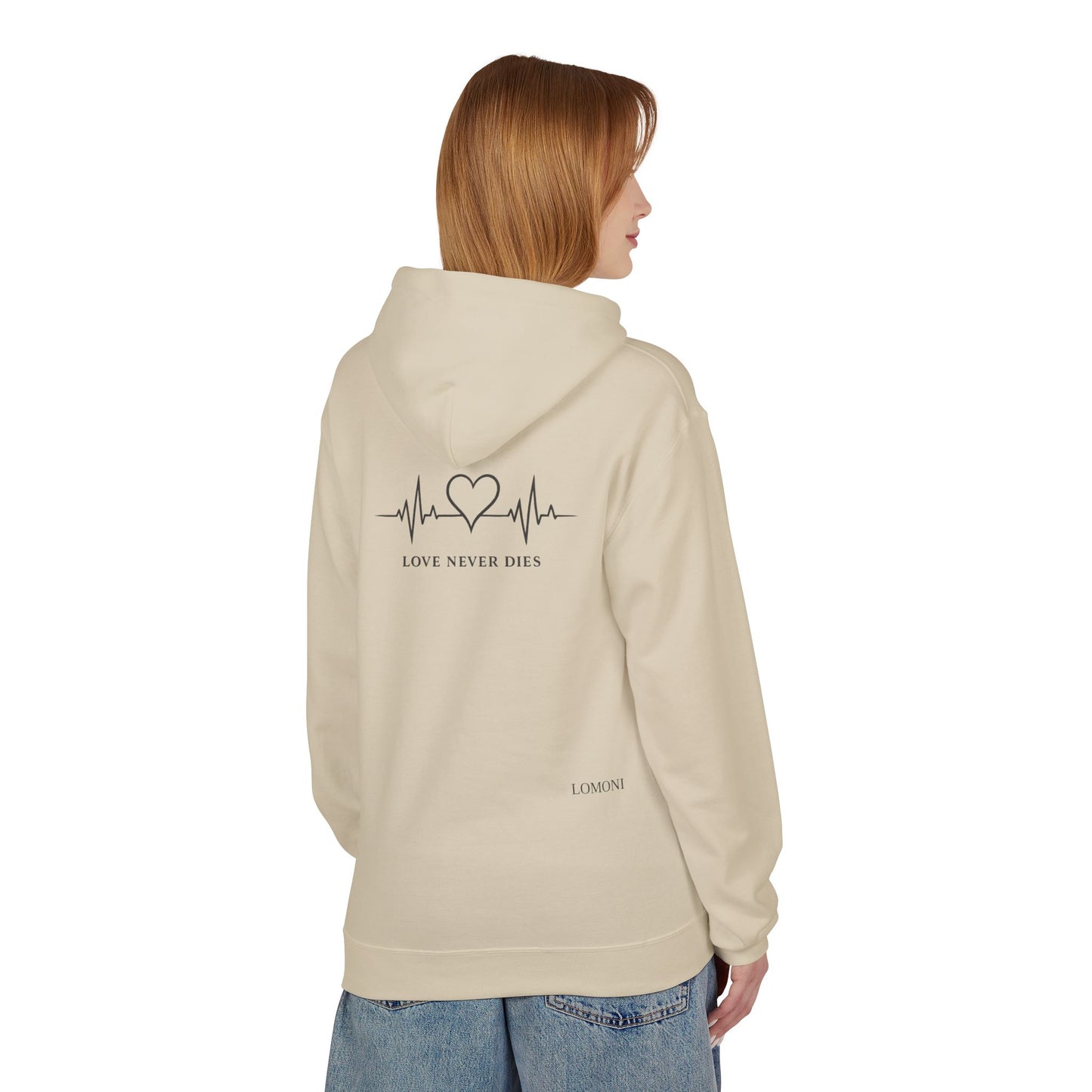 Love Never Dies Hoodie — Heartbeat Design
