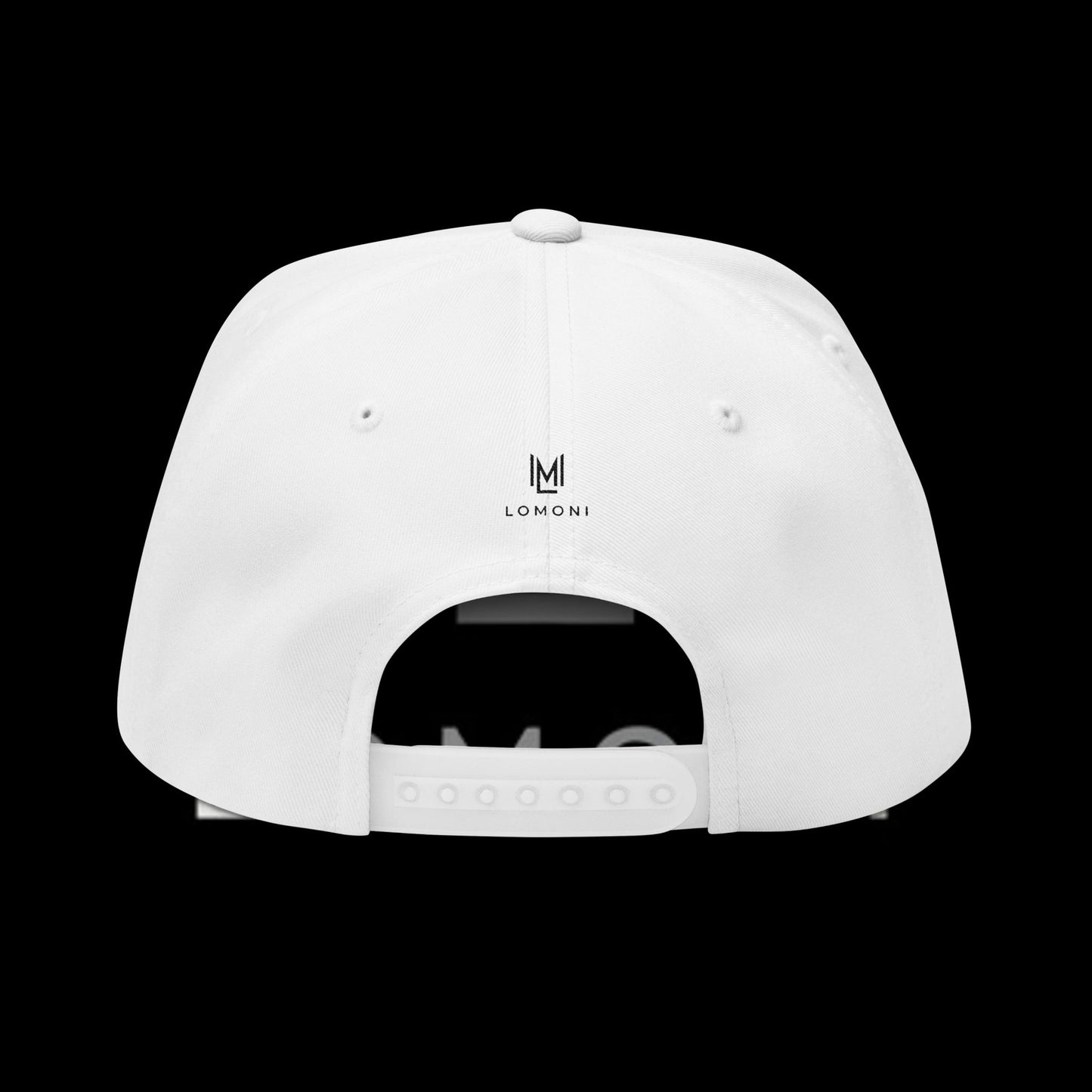 Minimal ML monogram Flat Bill Cap | embroidered logo snapback