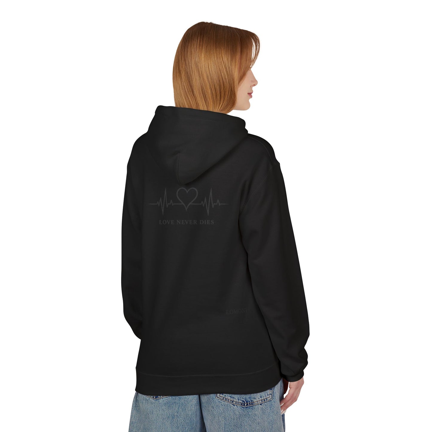 Love Never Dies Hoodie — Heartbeat Design