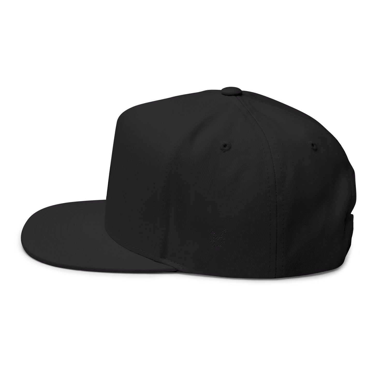 Minimal ML monogram Flat Bill Cap | embroidered logo snapback