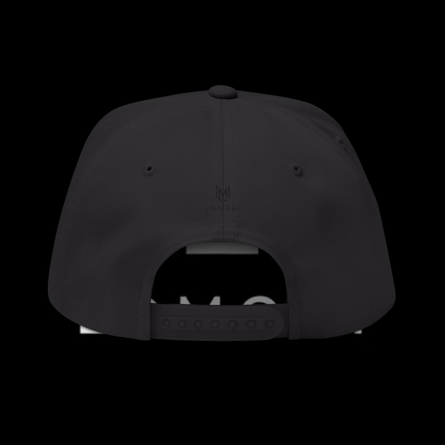 Minimal ML monogram Flat Bill Cap | embroidered logo snapback