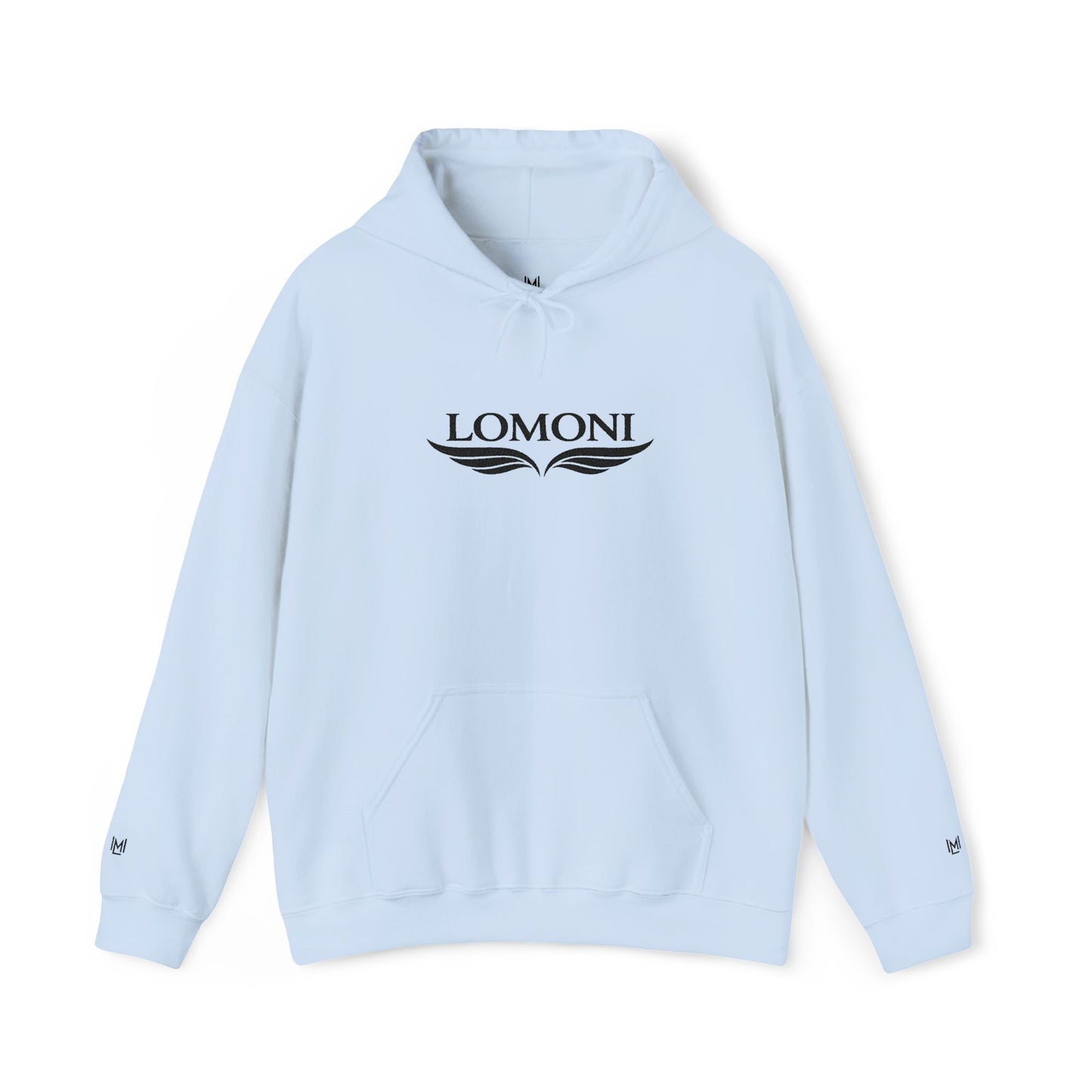 Lomoni Wings Hoodie — Minimal Aviator Logo Pullover