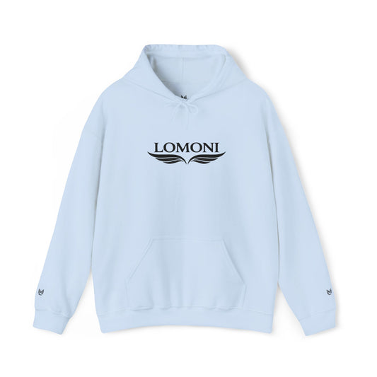 Lomoni Wings Hoodie — Minimal Aviator Logo Pullover