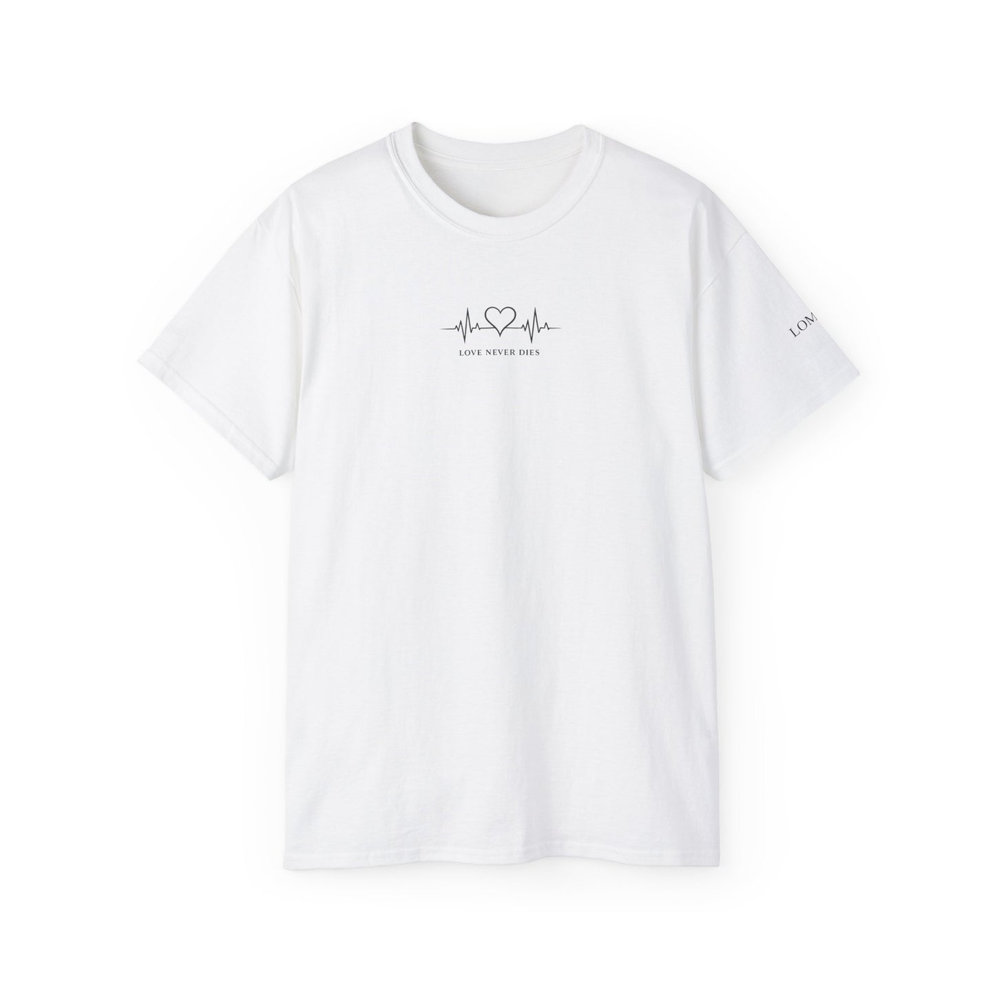 Heartbeat EKG Tee — 'Love & Music' Minimal Graphic T-Shirt