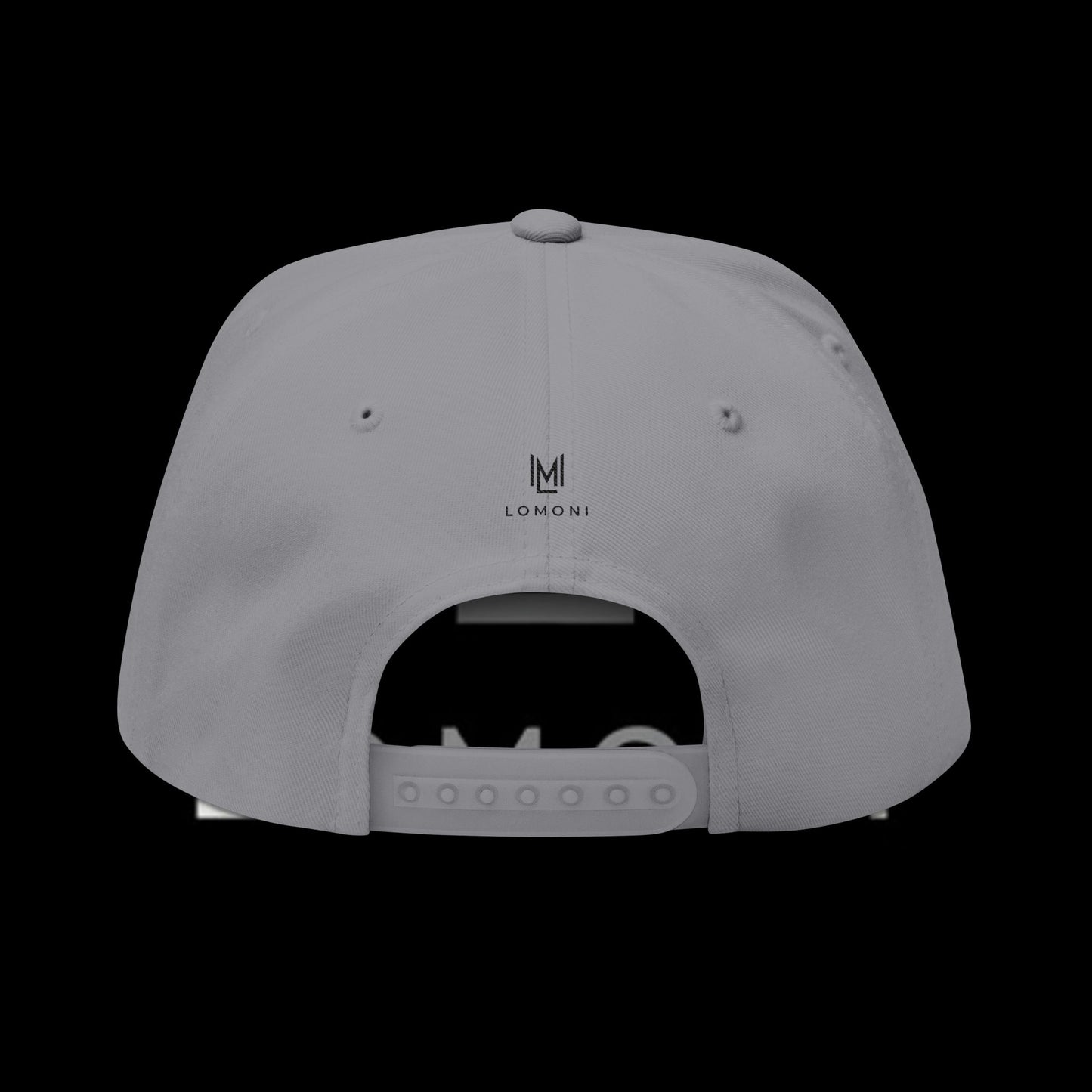 Minimal ML monogram Flat Bill Cap | embroidered logo snapback