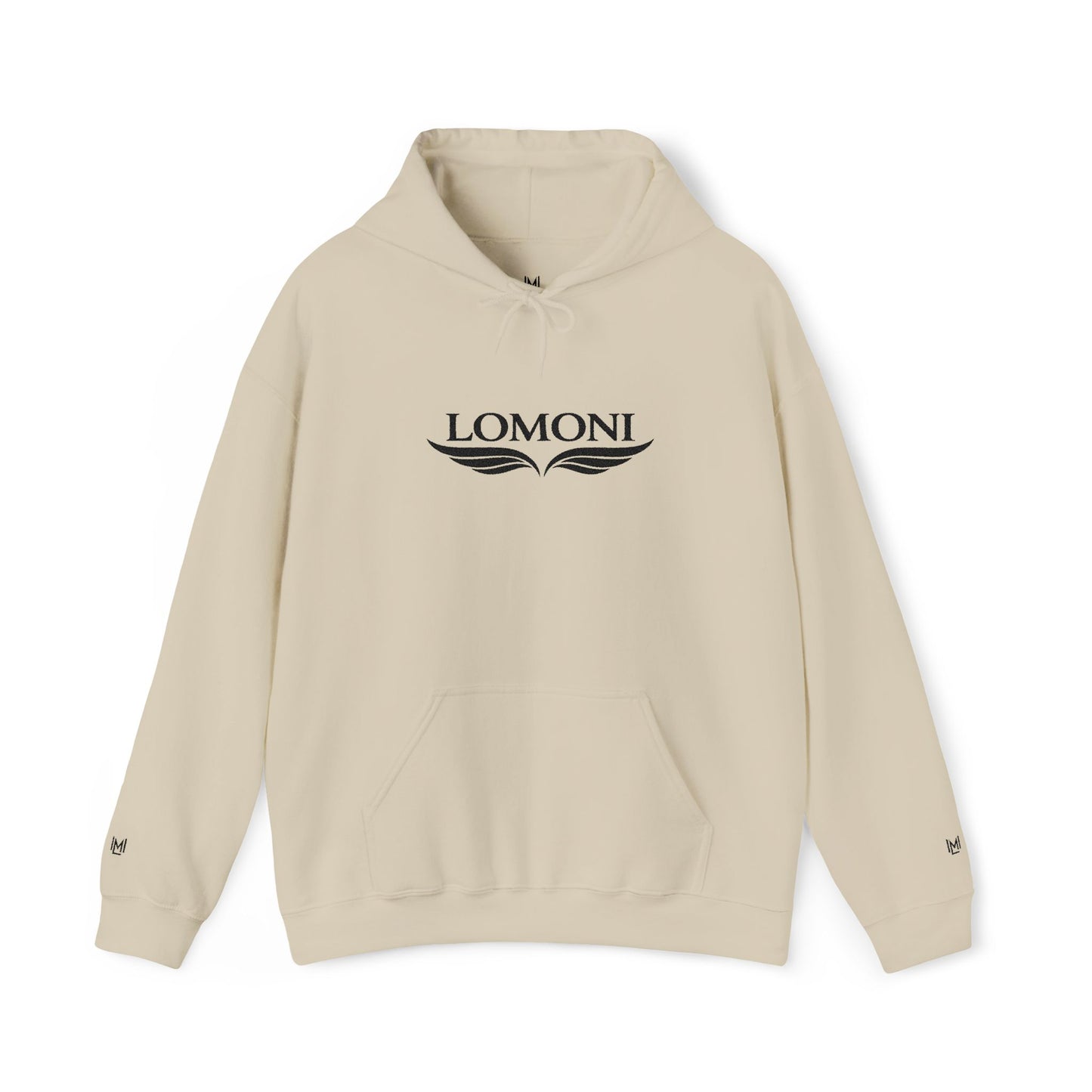 Lomoni Wings Hoodie — Minimal Aviator Logo Pullover