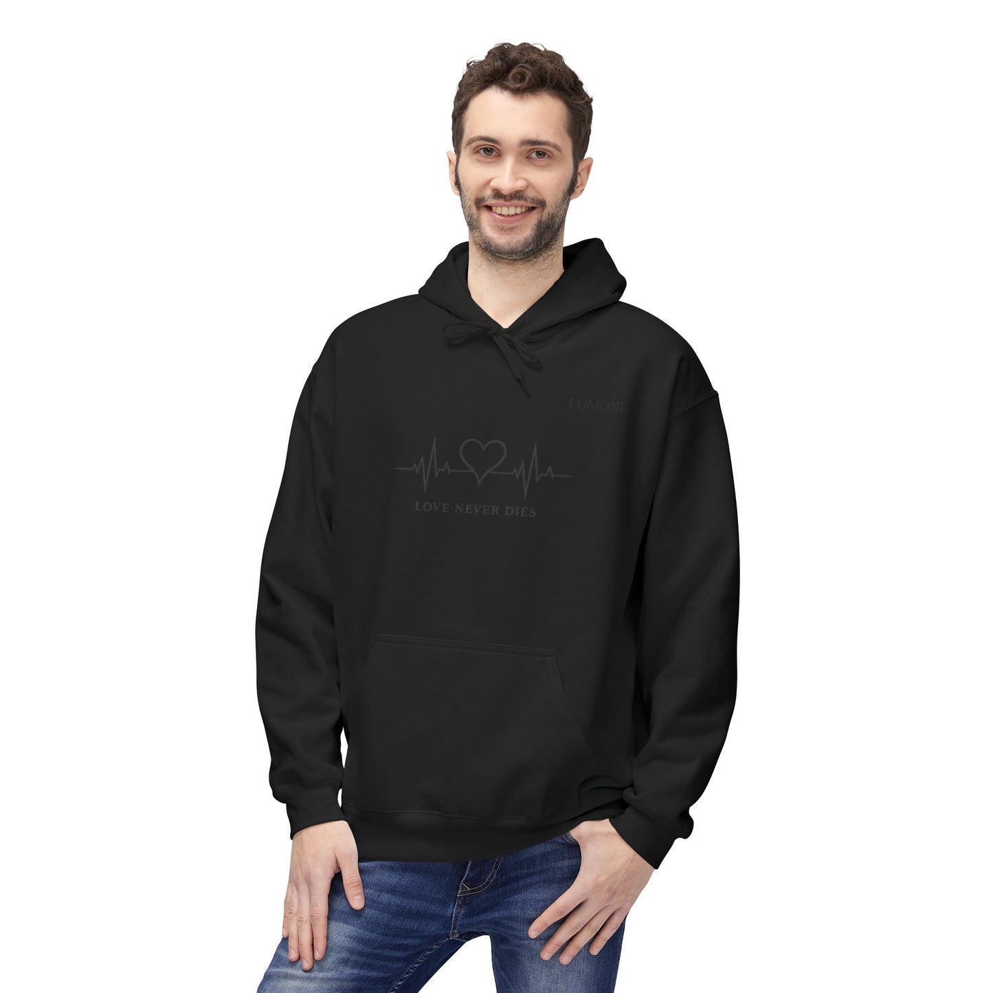 Love Never Dies Hoodie — Heartbeat Design