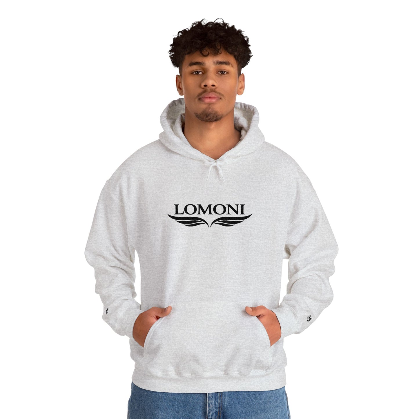 Lomoni Wings Hoodie — Minimal Aviator Logo Pullover
