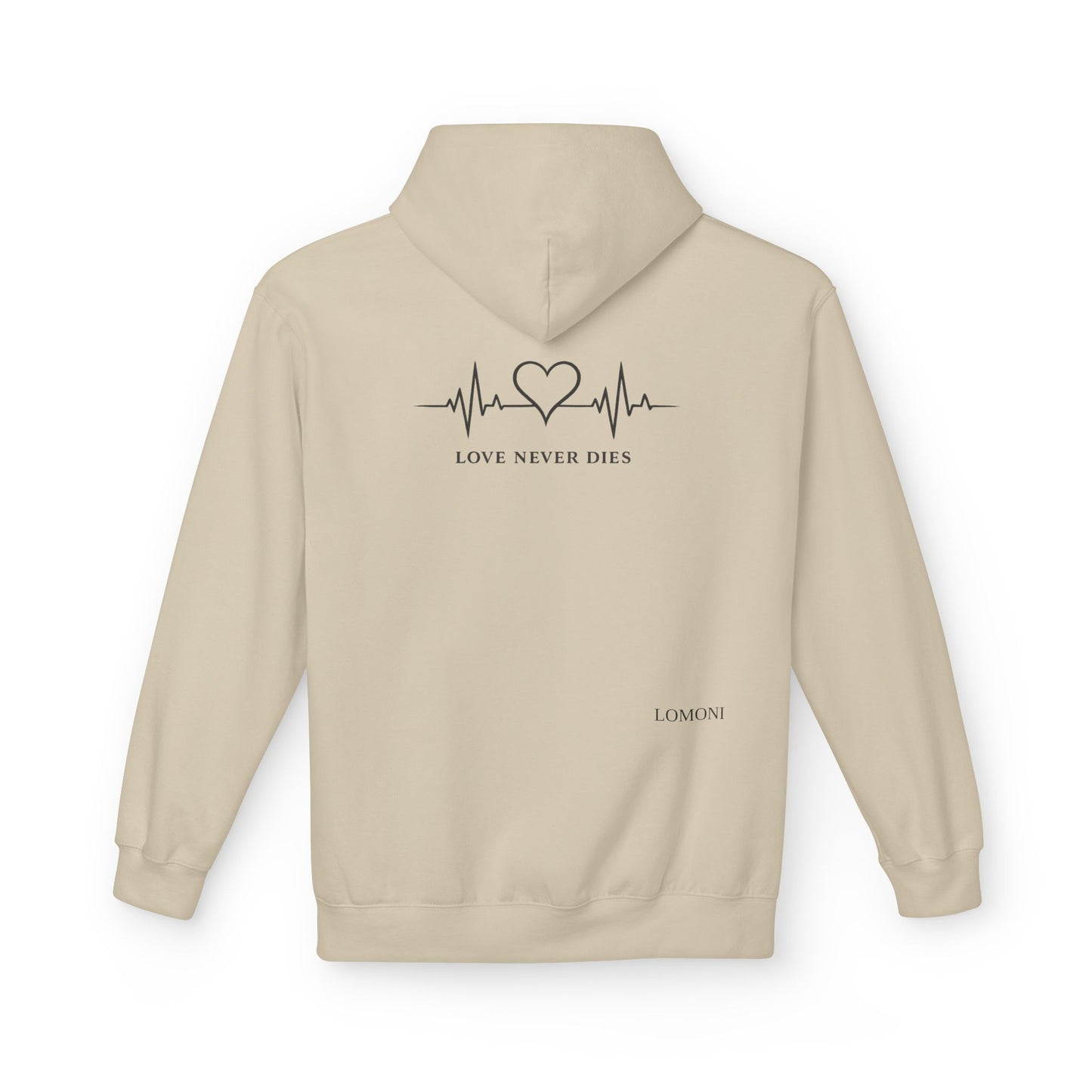Love Never Dies Hoodie — Heartbeat Design