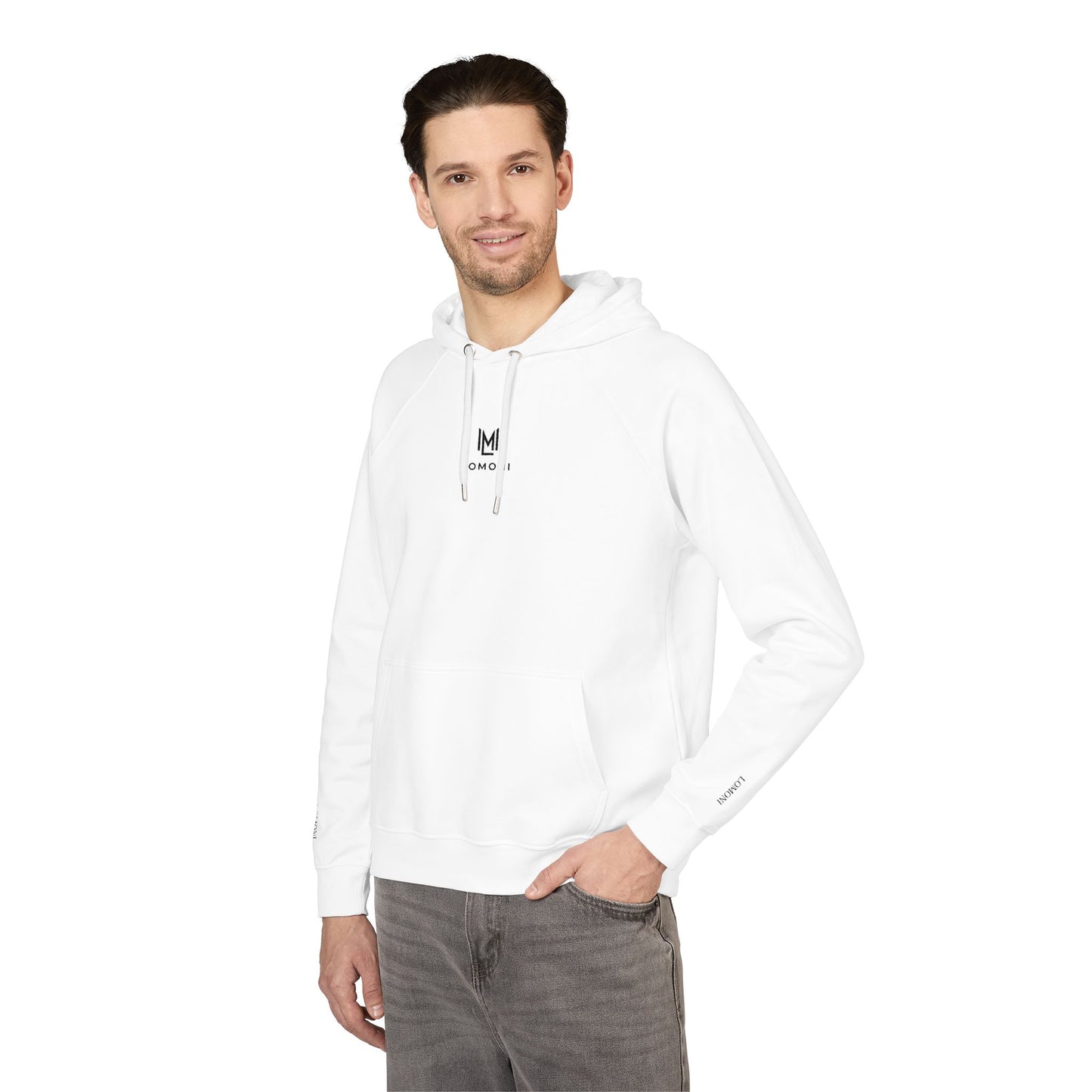 Minimalist Embroidered Eco Hoodie – Small Chest Logo