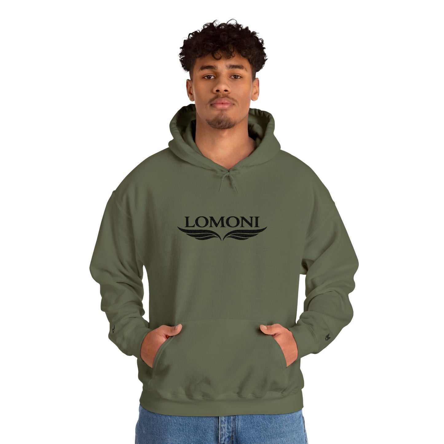 Lomoni Wings Hoodie — Minimal Aviator Logo Pullover