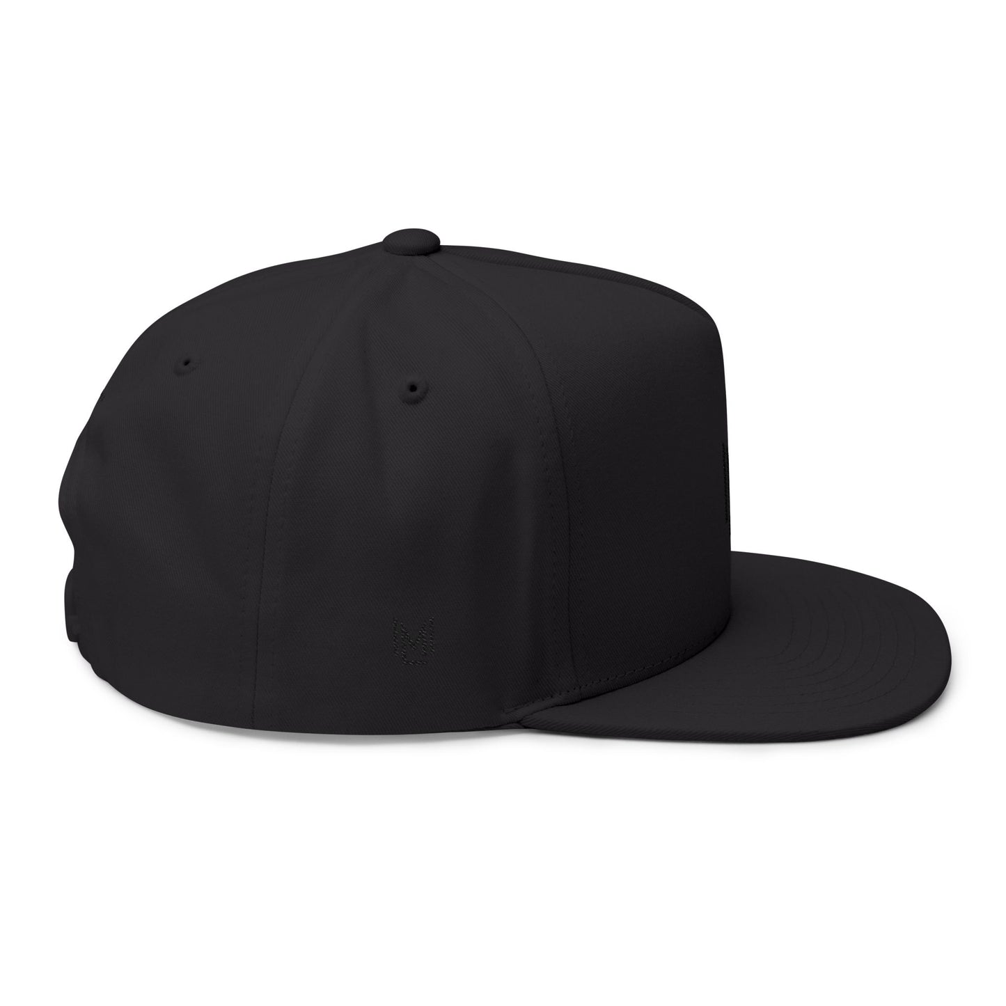 Minimal ML monogram Flat Bill Cap | embroidered logo snapback