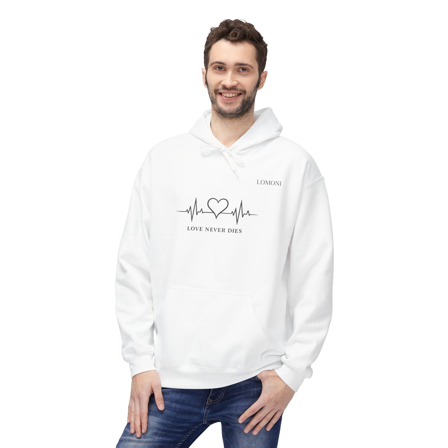Love Never Dies Hoodie — Heartbeat Design