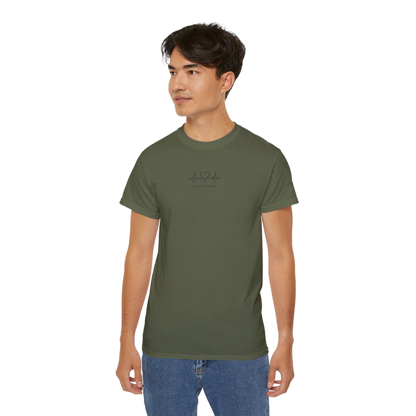 Heartbeat EKG Tee — 'Love & Music' Minimal Graphic T-Shirt