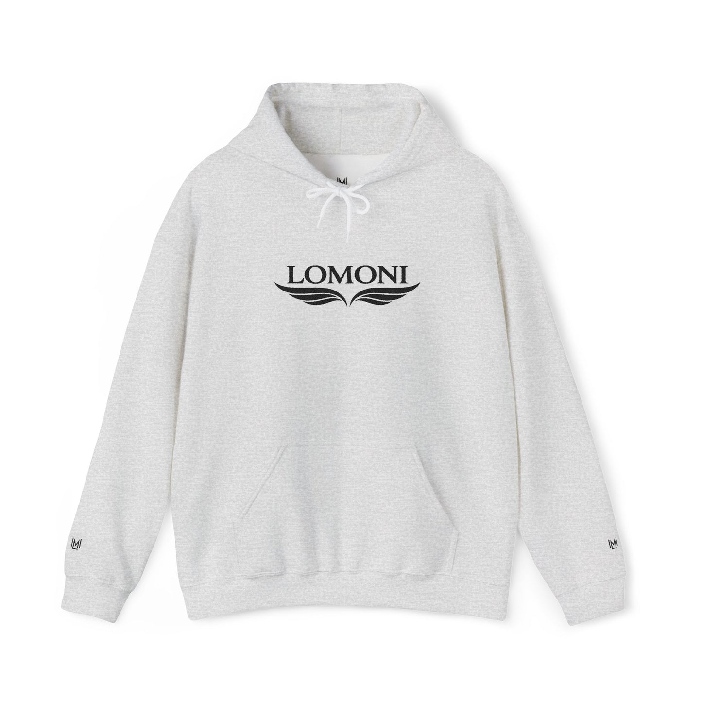 Lomoni Wings Hoodie — Minimal Aviator Logo Pullover