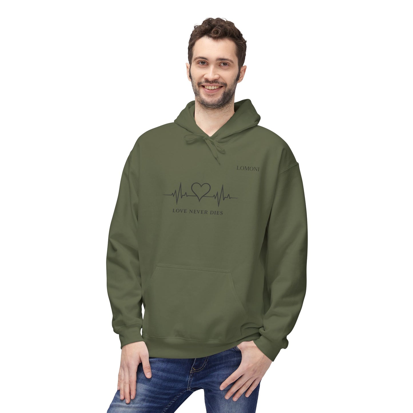 Love Never Dies Hoodie — Heartbeat Design