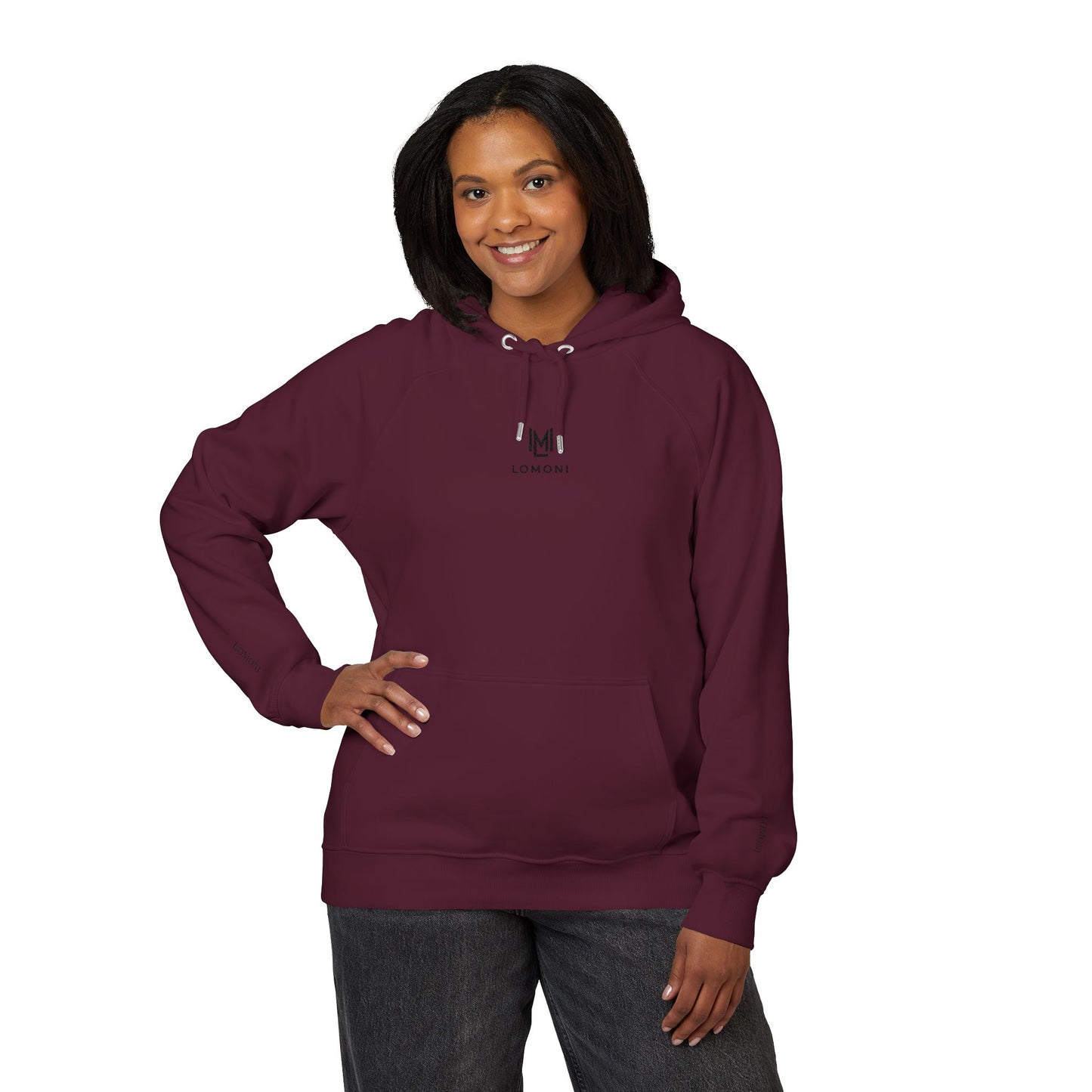 Minimalist Embroidered Eco Hoodie – Small Chest Logo