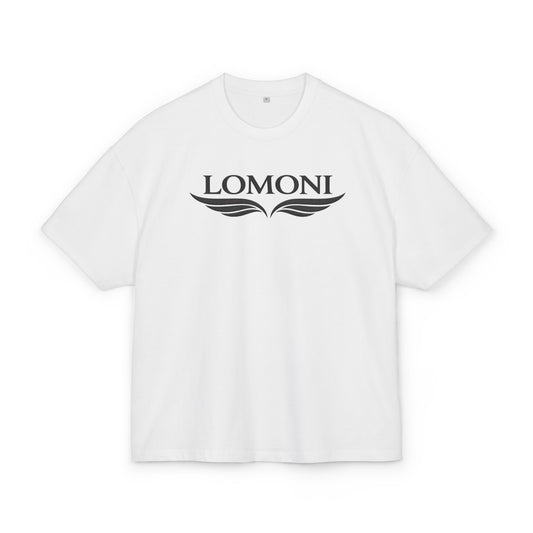 LOMONI Logo T-Shirt — Minimal Monogram Tee with Wing Emblem