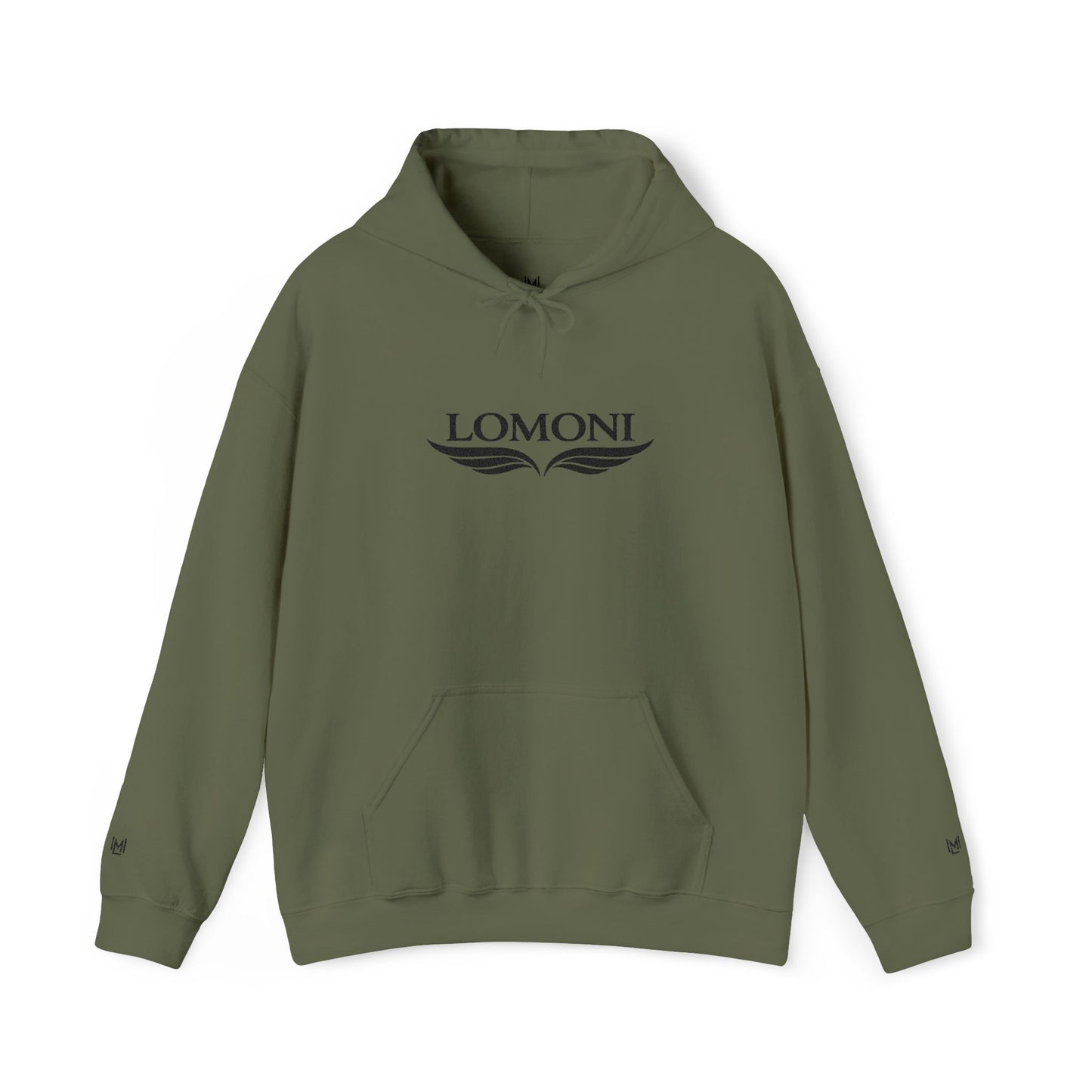 Lomoni Wings Hoodie — Minimal Aviator Logo Pullover