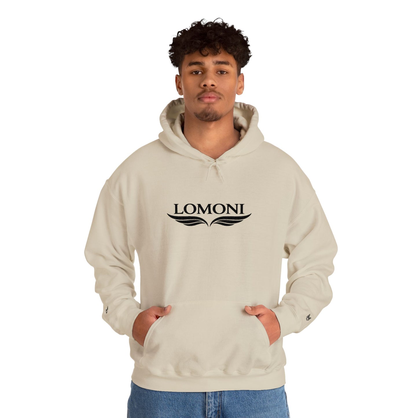 Lomoni Wings Hoodie — Minimal Aviator Logo Pullover