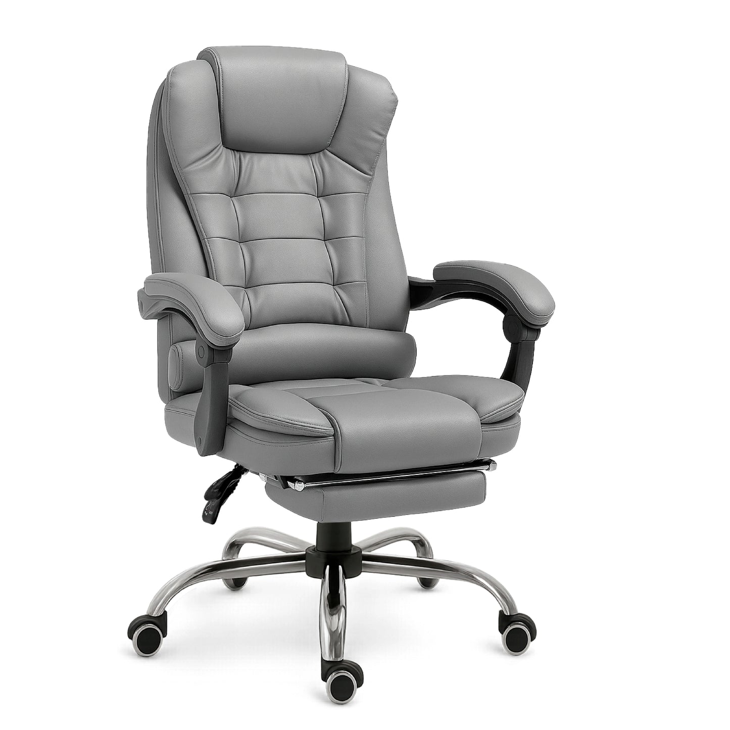 RMF Professional Reclining Office Ergonomic Chair, Chair desk Comfortable and Relaxing Seat with Footrest-Relax Chair with Swivel Wheels Adjustable Height