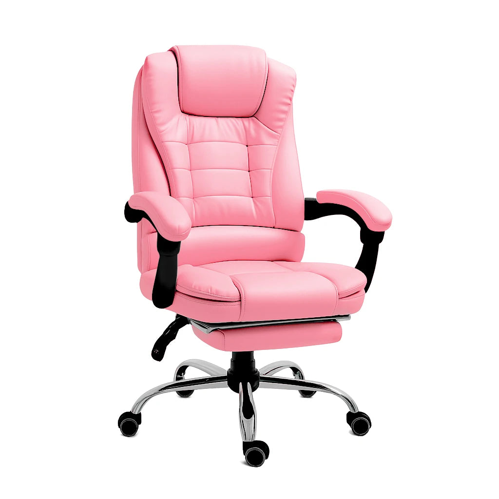 RMF Professional Reclining Office Ergonomic Chair, Chair desk Comfortable and Relaxing Seat with Footrest-Relax Chair with Swivel Wheels Adjustable Height