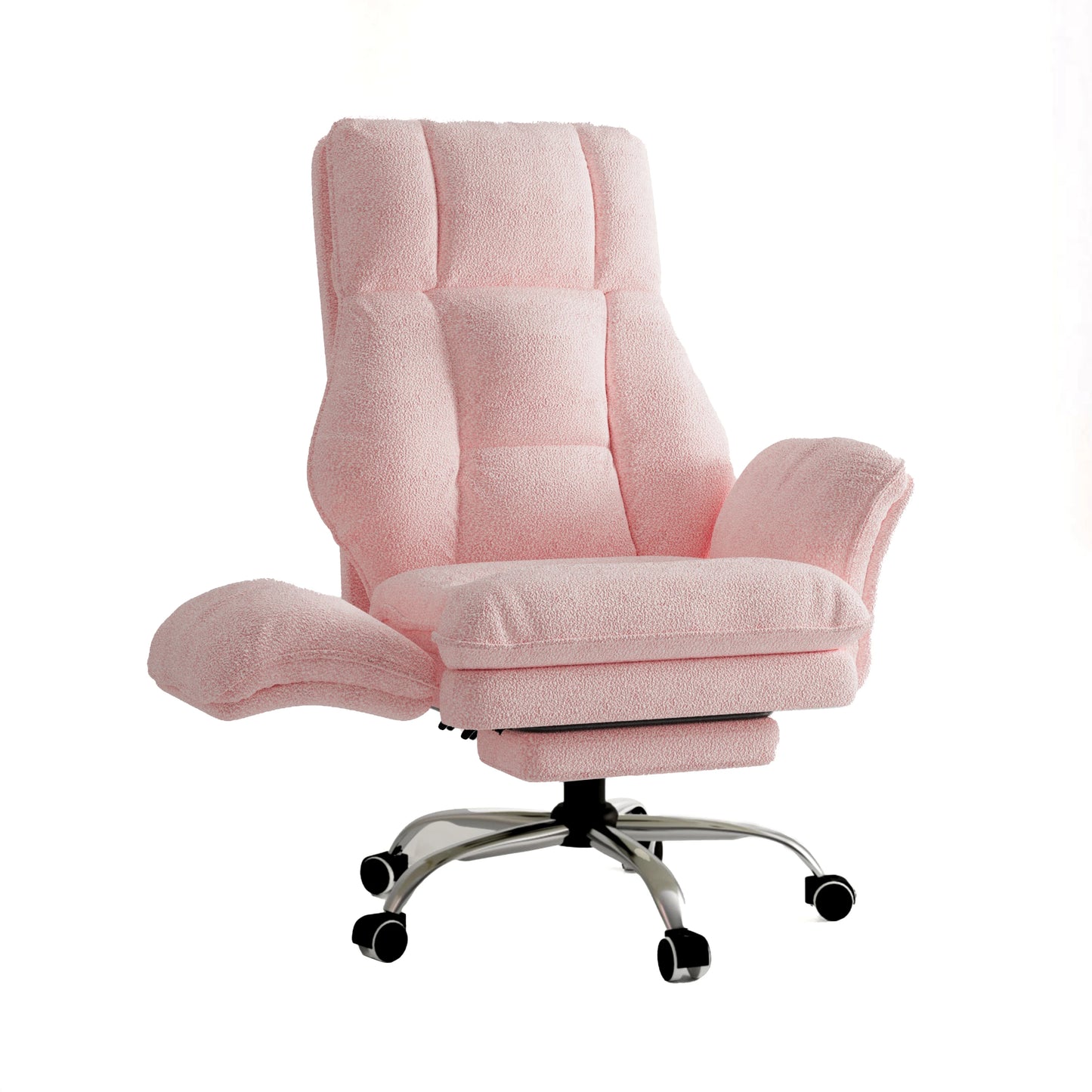 Big and Tall Office Chair,Flip Armrests for Pets & Cross Legged Sitting,Executive Ergonomic Computer Gaming Chair with Foot Rest