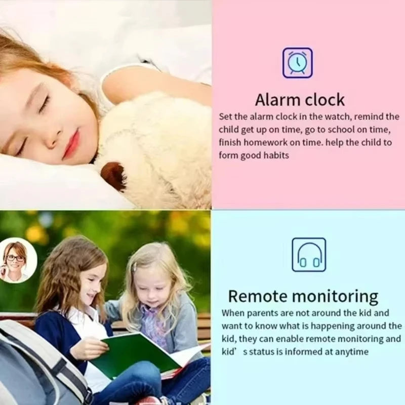 XIAOMI 2026 Kids GPS Smart Watch 5G Location SIM Card SOS Smart Watch Camera Waterproof Watch Gift For Android Child Gift