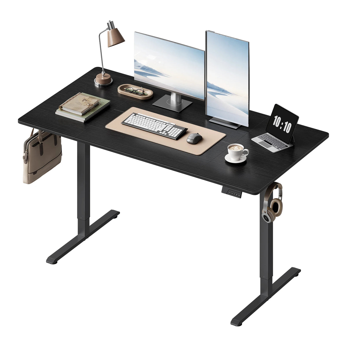 WOLTU Height-Adjustable Computer Desk Electric Gaming Table with 3 Memory Heights Collision Protection for Home Office Study