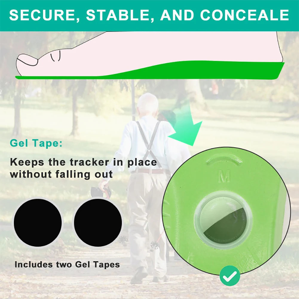 Anti-Lost Tracker Shoe Insoles for Airtag Hidden Holder PU Sport Case GPS Tracker Children Elderly Daily Walking Travel Safety