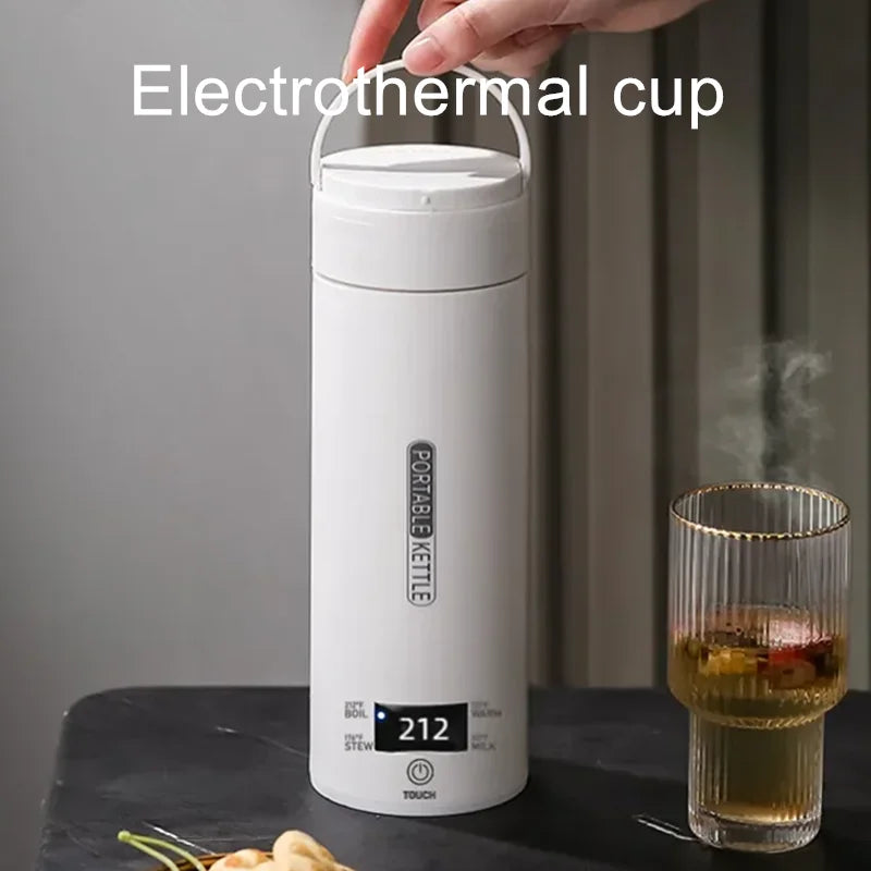 JFBONIN Electric Kettles Portable Tea Coffee Kettle Travel Boil Water Thermal Cup Anti-Scald Water Bottle
